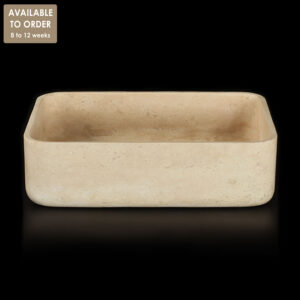 Travertine Classico Light Filled Honed Rectangular Basin SS39
