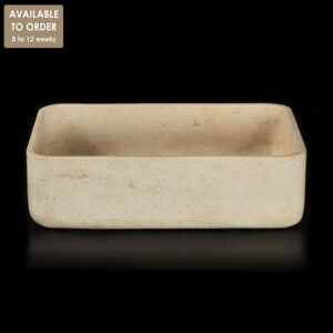 Travertine Classico Light Filled Honed Rectangular Basin SS40