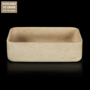 Travertine Classico Light Filled Honed Rectangular Basin SS41