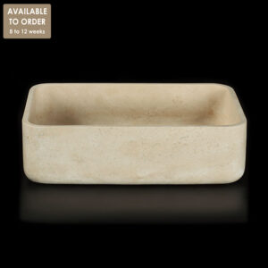 Travertine Classico Light Filled Honed Rectangular Basin SS42