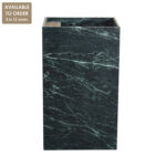 Verde Tinus Marble Honed Rectangular Freestanding Basin SS91