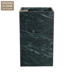 Verde Tinus Marble Honed Rectangular Freestanding Basin SS92