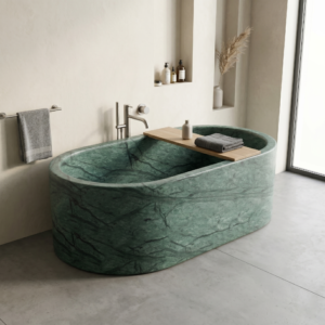 Verde Green Marble Honed Bathtub