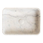 Bianco Serena Marble Rectangular Honed Basin 1124