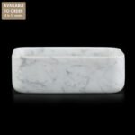 Bianco Carrara Marble Rectangular Honed Stone Basin SS31
