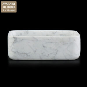 Bianco Carrara Marble Rectangular Honed Stone Basin SS31