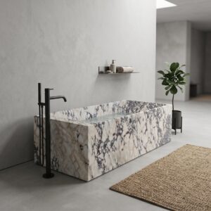Calacatta Viola Marble Honed Bathtub