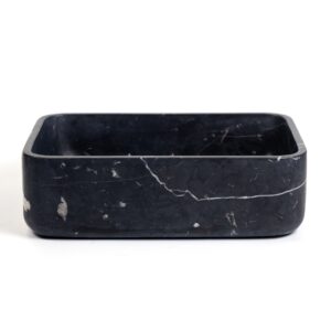 Nero Marquina Marble Rectangular Honed Stone Basin 1221