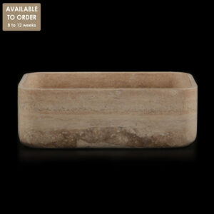 Travertine Silver Rectangular Honed Stone Basin SS51