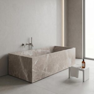 Senorita Grigio Marble Honed Bathtub