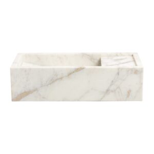 Vagly Gold Marble Rectangular Honed Wall Mounted Basin (MH1)