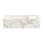 Vagly Gold Marble Rectangular Honed Wall Mounted Basin (MH2)
