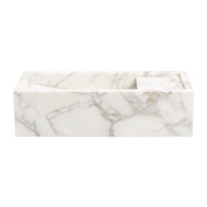 Vagly Gold Marble Rectangular Honed Wall Mounted Basin (MH2)