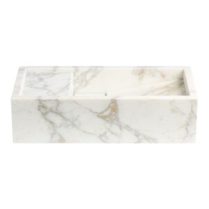 Vagly Gold Marble Rectangular Honed Wall Mounted Basin (MH4)