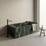 Verde Tinus Marble Honed Bathtub