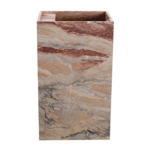 Arabescato Rosso Marble Honed Rectangular Freestanding Basin 2202