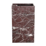Rosso Levanto Rectangular Marble Honed Freestanding Basin 2266