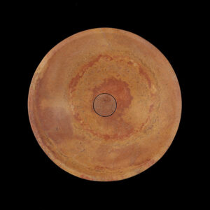 Rosso Travertine Filled Round Honed Basin 2213