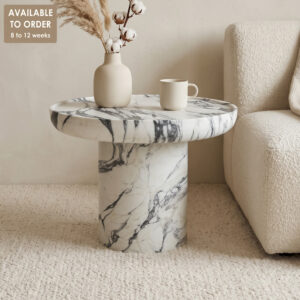 Arabescato Vagly Solid Marble Luna Coffee Table