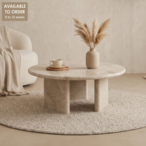Taj Mahal Quartzite Halo Coffee Table