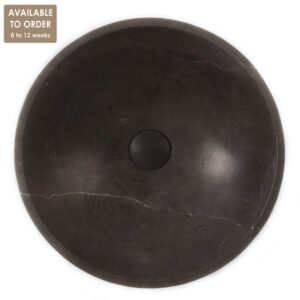 Pietra Grey Limestone Round Honed Stone Bowl SS06
